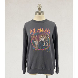 Abercrombie Kids Large 15 16 Graphic Def Leppard Sweatshirt Online Exclusive
